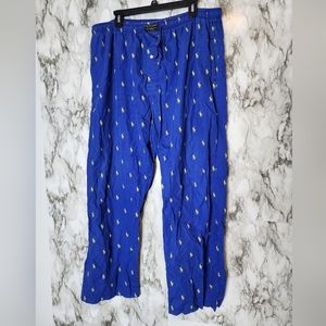 Ralph Lauren Polo Classic Underwear Yellow Pony Blue Pajama Pants XL